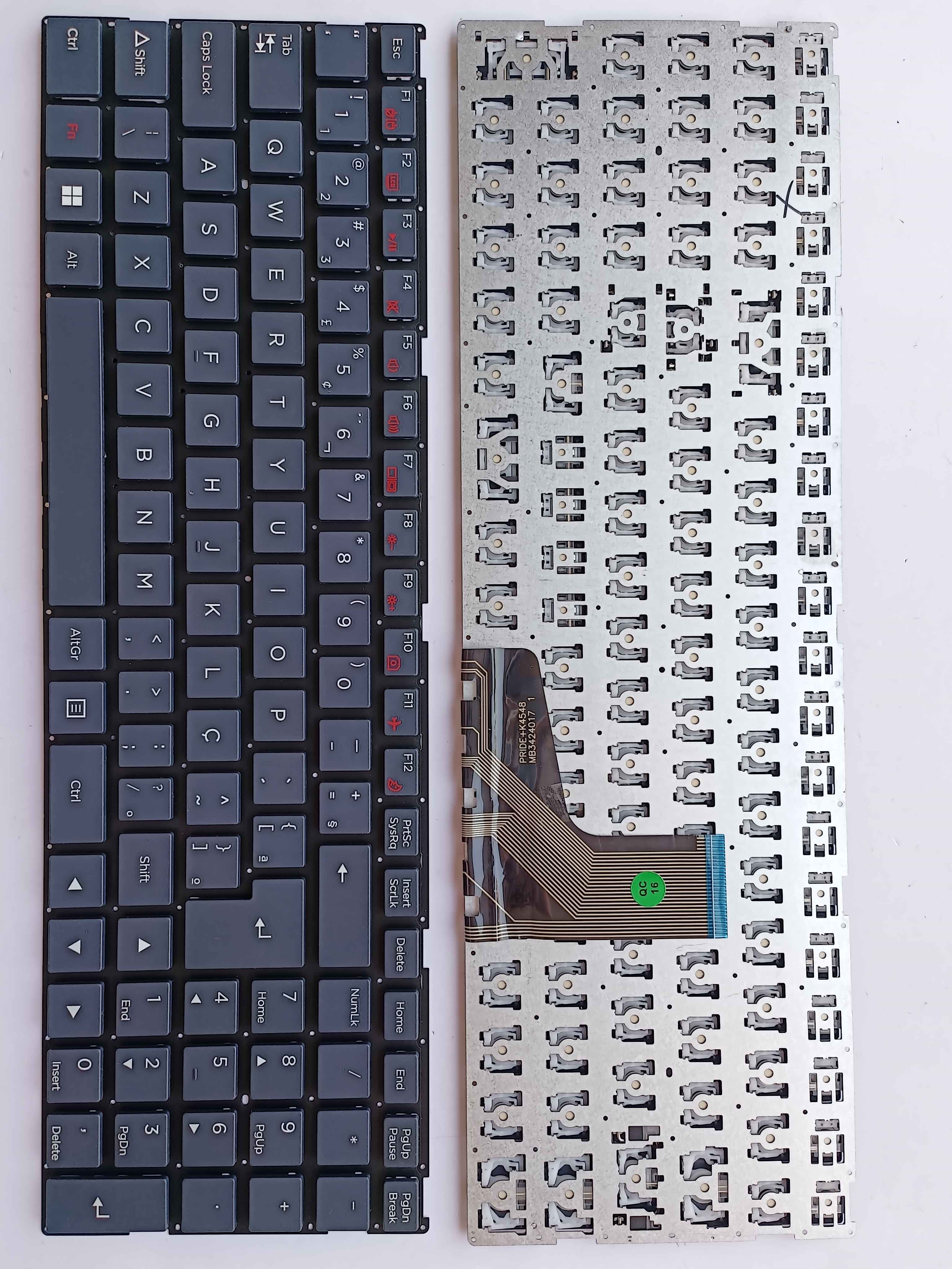 Picture of New Replacement Laptop Keyboard For N/A 220503-B1501/MB3424017 red function key Blue BR Layout